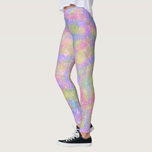 Leggings - Pastel Sparkly Arc-en-ciel (Gauche)