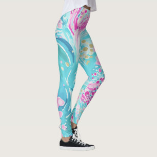 Leggings Pastel tropical mer des Caraïbes Corail Reef été