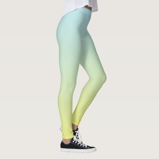Leggings Pastellblau, Grün und Gelb (Rechts)