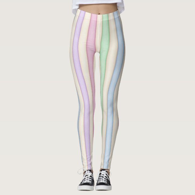 Leggings Pastels Multicolores Distressés (Devant)