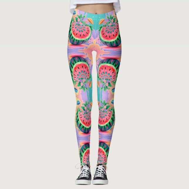 Leggings pastèque colorée (Devant)