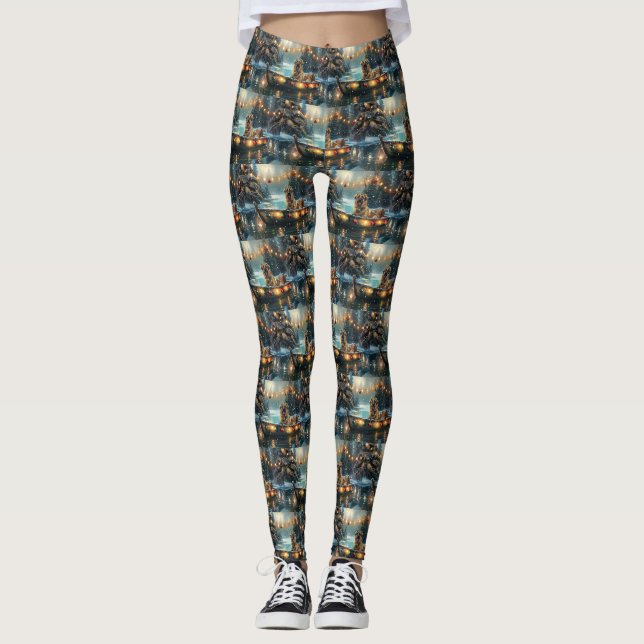 Leggings Pasteur anatolien Noël Festive Voyage (Devant)