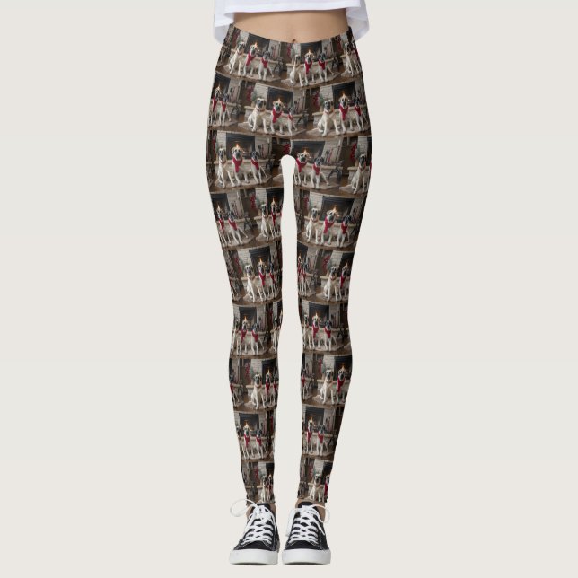 Leggings Pasteur anatolien près de la cheminée Noël (Devant)
