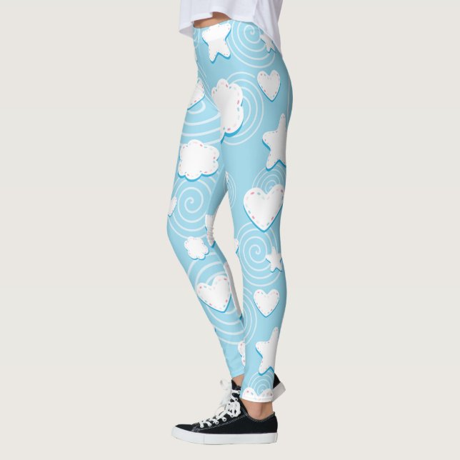 Leggings Patch Coeurs Et Étoiles (Gauche)