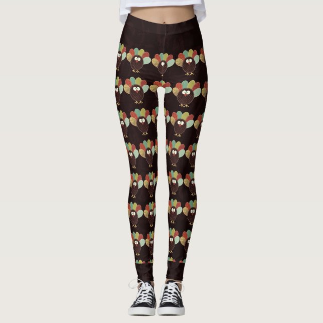 Leggings Patchwork Turquie Motif avec riche Brown Tourbillo (Devant)