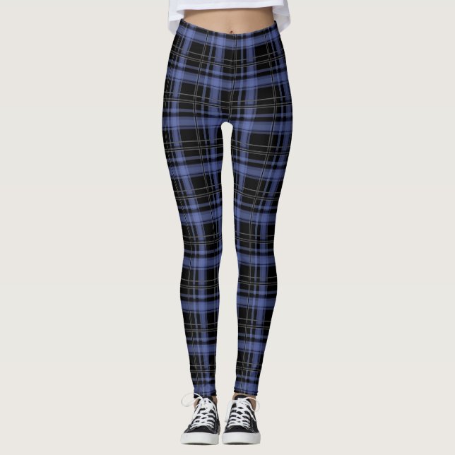 Leggings Pâte rayée en tartan à damiers plaid transparent (Devant)
