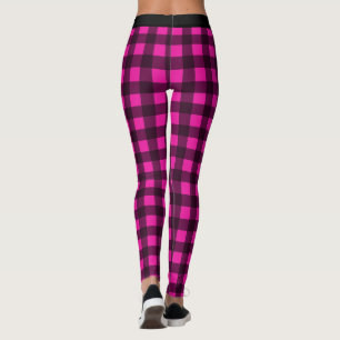 Leggings Pâtes de buffle à coques noir et rose