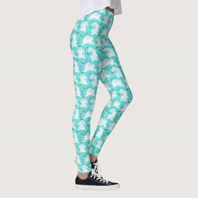 Leggings Pâtes de PÂQUES Oeuf Bunny Yoga Pantalon femmes (Droite)