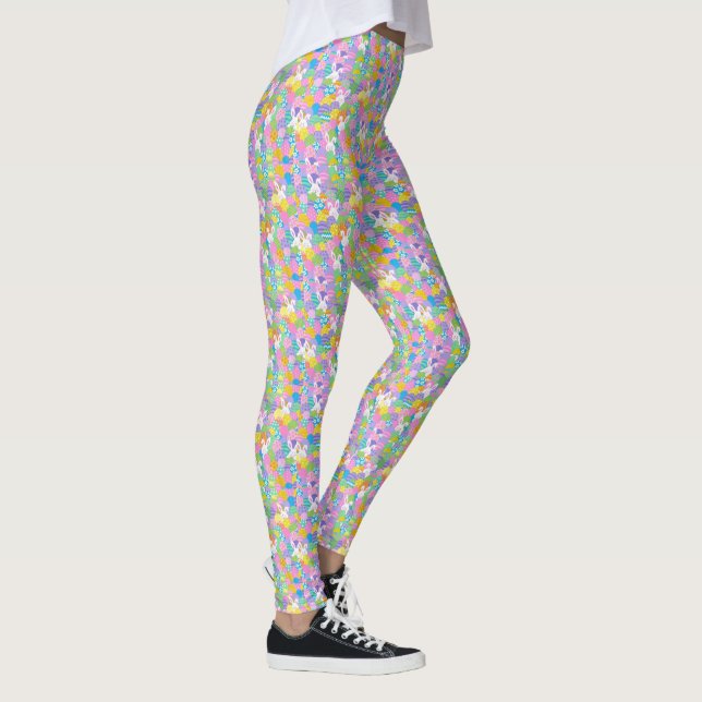 Leggings Pâtes de PÂQUES Oeuf Bunny Yoga Pantalon femmes (Droite)
