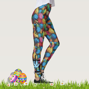 Leggings Pâtes de PÂQUES Oeuf Bunny Yoga Pantalon femmes