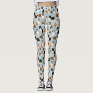 Leggings Pâtes et hérons d'os de Collie rugueux