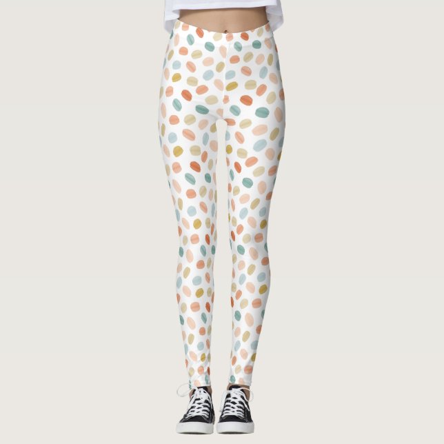 Leggings Pâtisserie française Macarons (Devant)
