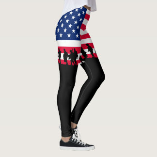 Leggings Patriot USA Soldiers flag