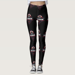 Leggings Patriotique J'aime mon ancien combattant militaire