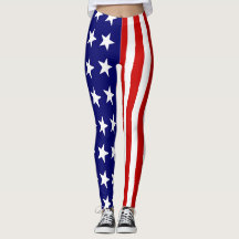 Leggings patriotiques - Drapeau américain Imprimer