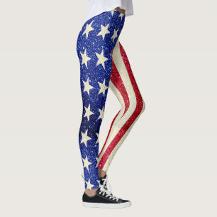 Leggings patriotiques pour femmes, Parties scintil