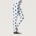 Leggings-Patriotische Stars Leggings<br><div class="desc">Die Leggings dieser Frauen sind in Marineblau mit weißem patriotischen Sternenprint dargestellt. Passen Sie dieses Objekt an oder kaufen Sie,  wie es ist.</div>