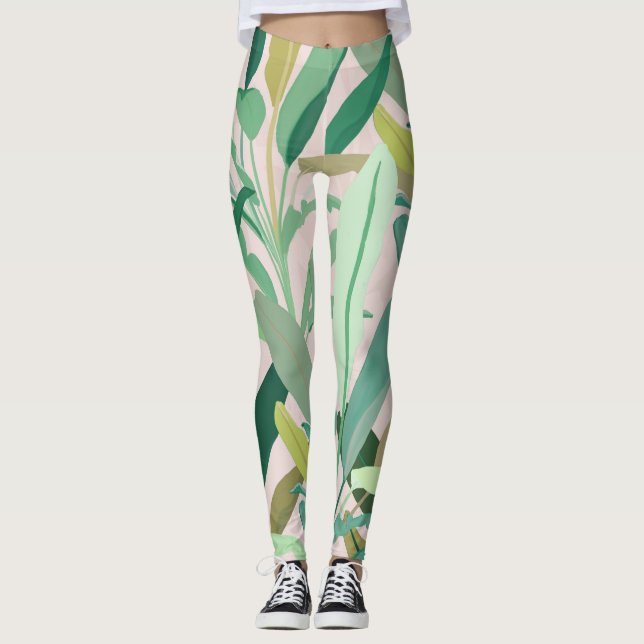 Leggings Pattern rose (Devant)