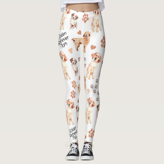 Leggings Patters de la mère de Golden Retriever (Devant)
