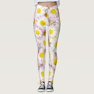 Leggings Patters Pink Purple Daisy Flower
