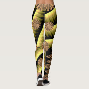 Leggings pattes noires dorées longue adolescente