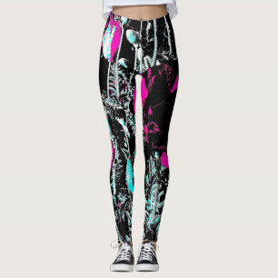 Leggings Pavots foncés