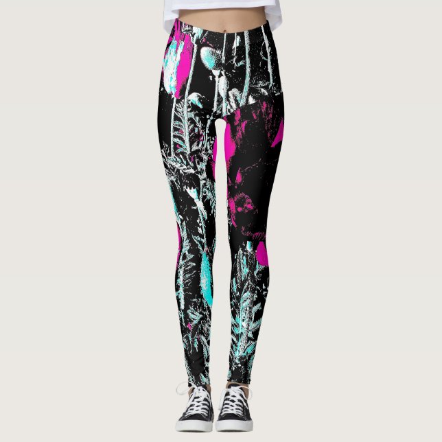 Leggings Pavots foncés (Devant)