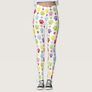 Leggings Paws colorés, Motif Paw, Paws de chien, Empreintes