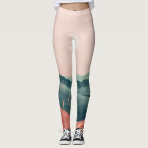 Leggings Paysage Abstrait de Boho (7)