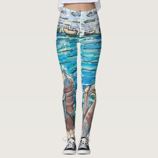 Leggings Paysage marin serein à San Juan de Ulua, Veracruz