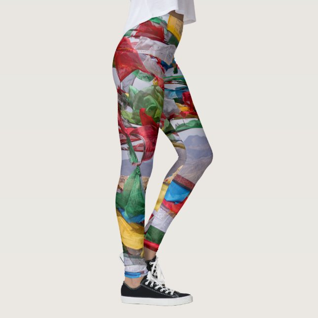 Leggings Paysage tibétain avec drapeaux de prière - Himalay (Droite)