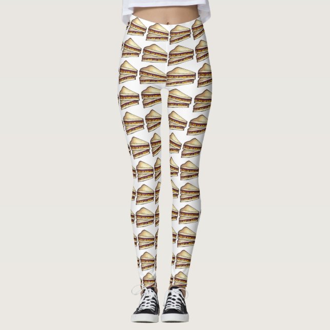 Leggings PB&J Beurre d'arachide Jelly Sandwich Légendes de  (Devant)