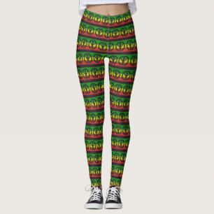 Leggings Peace Power - Rasta Freedom - Reggae Yoga