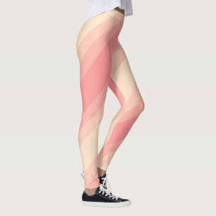 Leggings Peach Color Stripes Modèle moderne design femmes