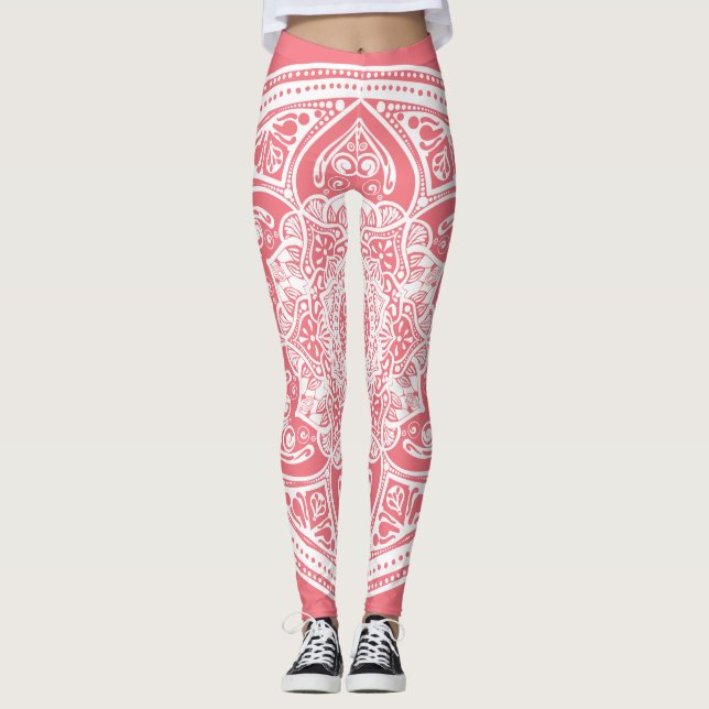 Leggings Peach Mandala (Devant)