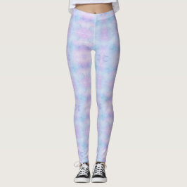 Leggings Pearly Psychedelic Pastel Lavender bleu rose