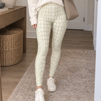 Leggings Peau d'alligator vert clair