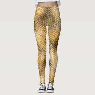 Leggings Peau de dragon doré