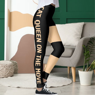 Leggings Pêche Personnalisée Marine Chat Noir Maman Gymnase