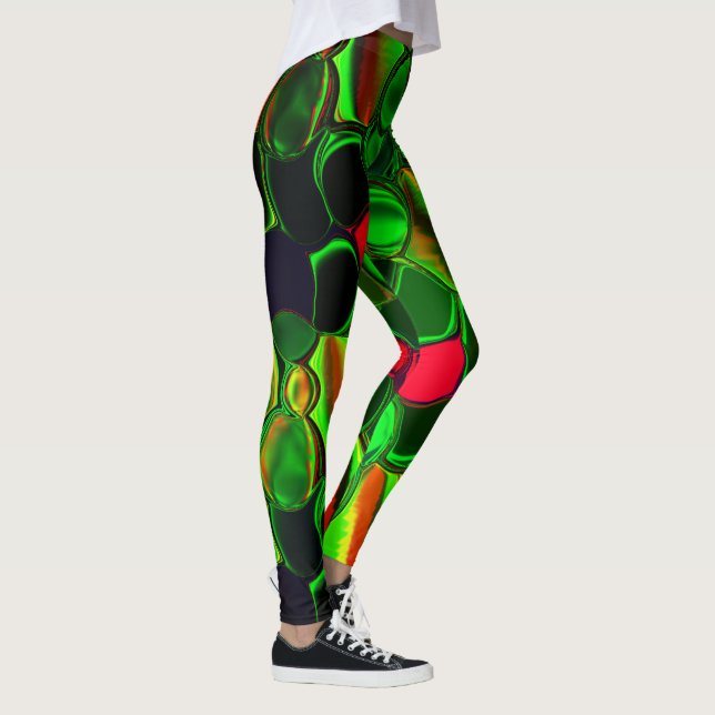 Leggings Pedaços coloridos escurecido, formas arredondadas. (Droite)