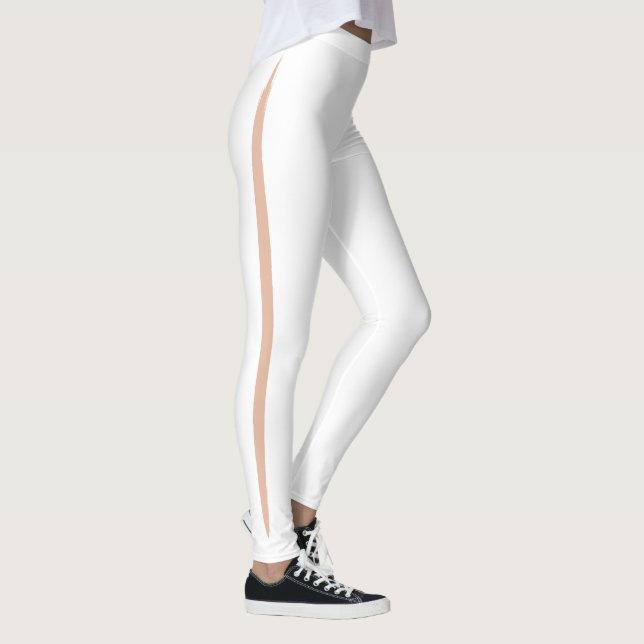 Leggings Peek-a-boo Stripe caucasien couleur peau rose (Droite)