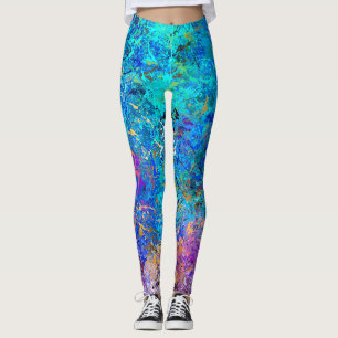 Leggings Peinture à éclaboussures Abstrait de Holi multicol