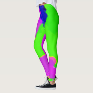 Leggings Peinture à l'encre aquarelle couleur multicolore