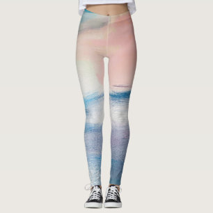 Leggings Peinture à l'huile Abstraite, texture de toile.