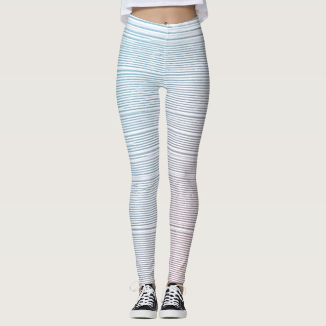 Leggings Peinture à pinceau Pastel Légendes Arrière - plans (Devant)