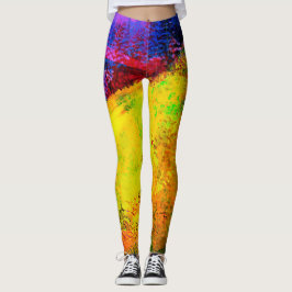 Leggings Peinture Abstraite au lever du soleil -