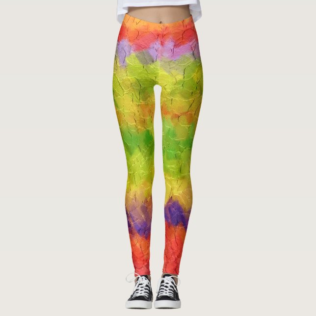 Leggings Peinture colorée Plaque #38 (Devant)