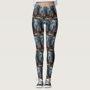 Leggings Peinture de Halloween fantaisiste de Chien de Berg