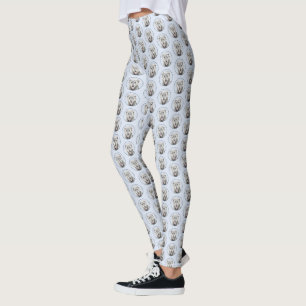 Leggings Peinture de Wolfhound irlandais - Joli art origina
