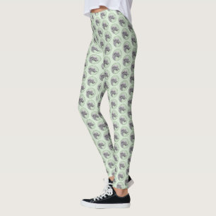 Leggings Peinture de Wolfhound irlandais - Joli art origina